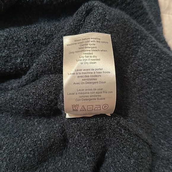 Motherhood Maternity M Winter Green Reverse Knit Boucle Cowl Neck Sweater Tunic - Picture 10 of 11